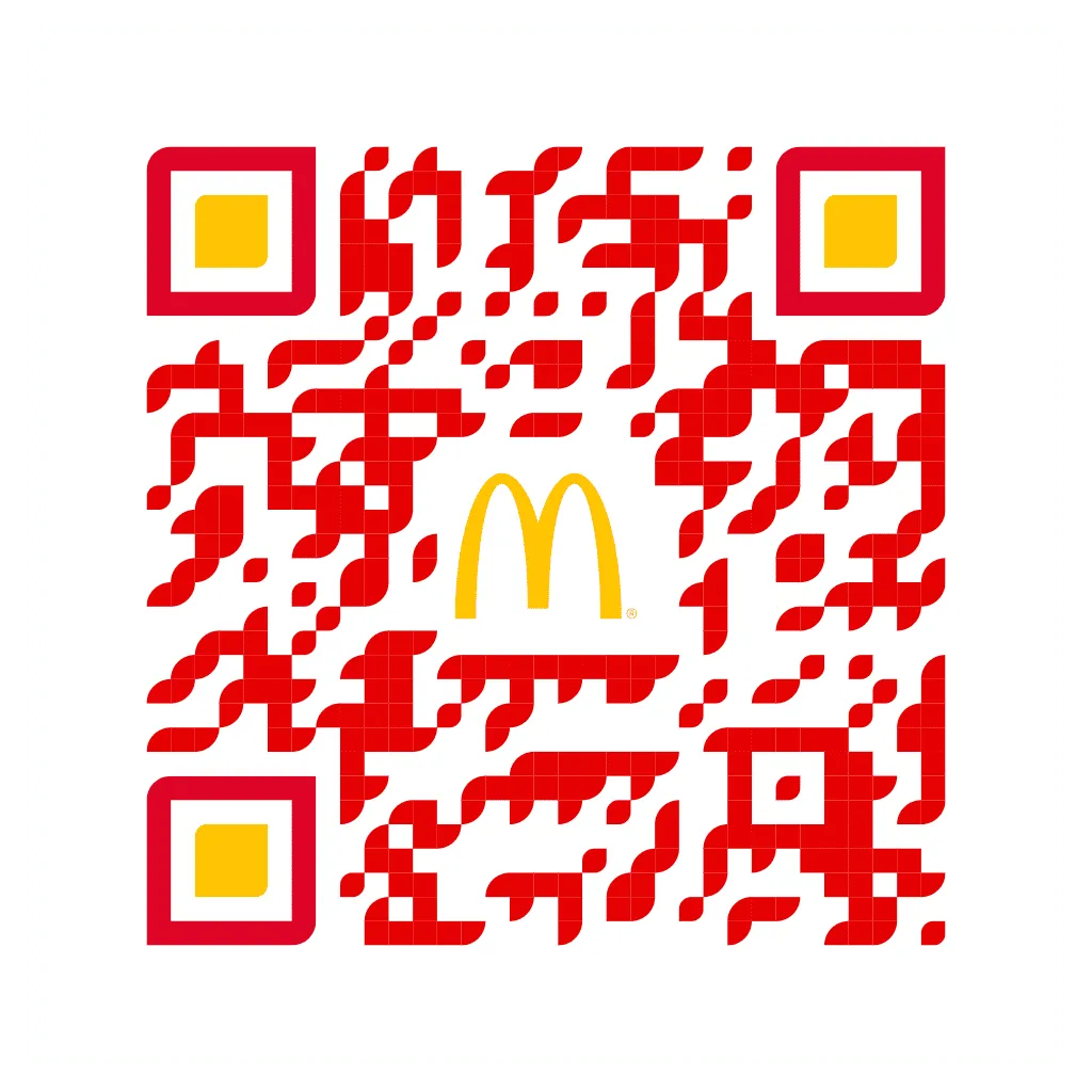 Custom McDonald's QR code design