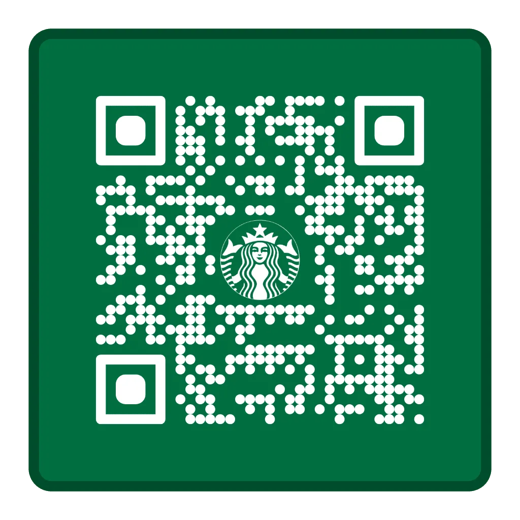 Custom Starbucks QR code design